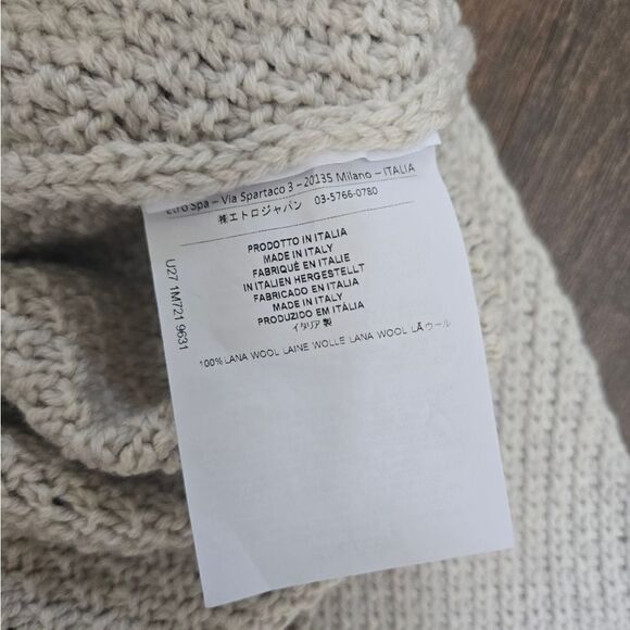 ETRO Chunky Knit Turtleneck Sweater size XXL NEW - Picture 10 of 11